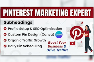 be your organic pinterest marketing manager and va