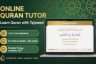 teach you quran with tajweed and proper pronunciation