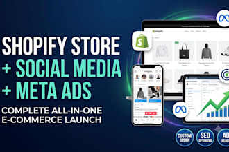 design shopify store, list products and run meta ads