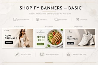 design premium shopify hero banners for desktop and mobile