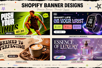 design premium shopify hero banners for desktop and mobile