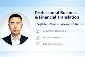 translate business and financial documents between english and chinese