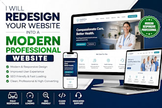 redesign your website into a modern professional website