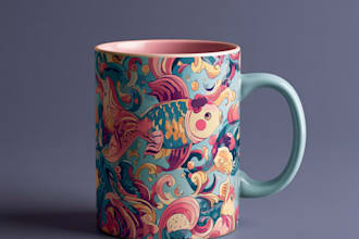 draw coffee mug design