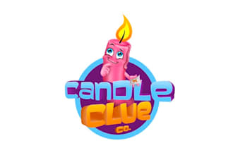 design mascot candle company business logo