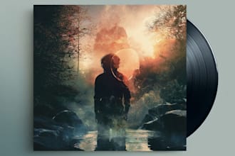 design album cover design, album cover art, music cover art