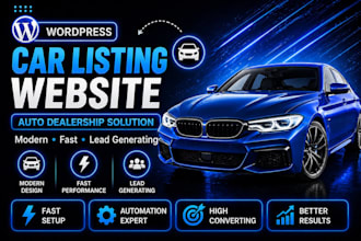 design a modern responsive car dealership website for auto dealers