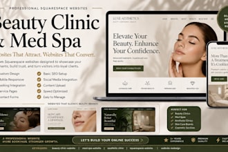 do beauty clinic website, med spa website, squarespace, aesthetic clinic