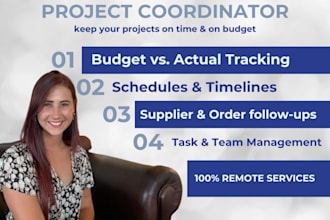 provide expert remote project management and coordination