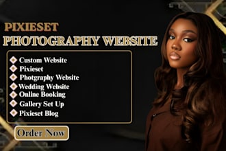 design pixieset photography website, portfolio, client gallery, booking