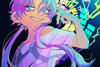 draw an anime style sns icon