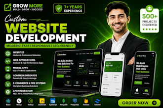 build custom full stack apps, websites, and admin dashboards