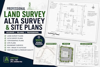 create professional land survey, alta survey and site plans