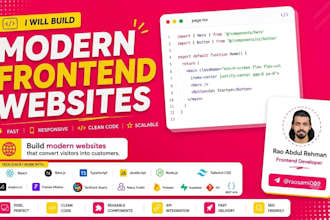 build responsive react js javascript website with tailwind CSS vite