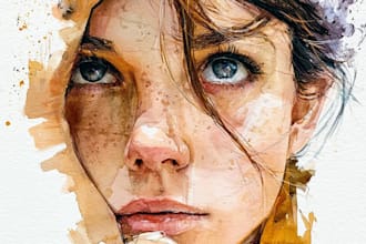 draw digital watercolor illustrations