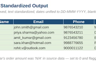 clean, format, merge, spilt excel data and do accounting