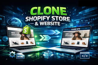 clone exact shopify store or website