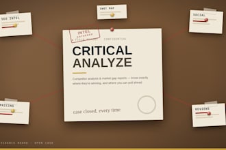 do a competitor analysis and market gap report