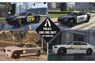 design custom fivem police, ems, fire, and sports car liveries