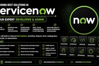 be your servicenow developer itom, itsm, hrsd, csm, spm, cmdb