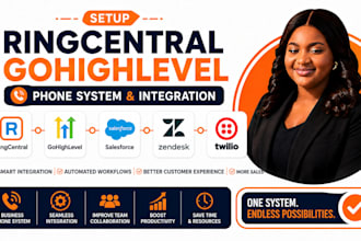 setup ringcentral gohighlevel  phone system salesforce zendesk twilo integration