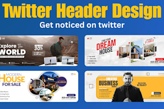 design professional twitter x header banner cover