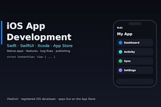 develop, fix and publish your ios app in swift and swiftui