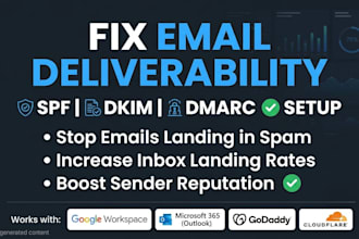 fix email deliverability and setup spf dkim dmarc