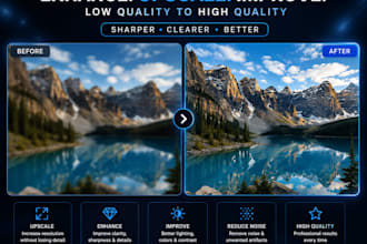 professionally enhance and upscale your low quality photos
