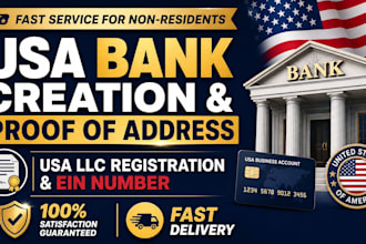 do usa bank creation proof of address us llc for non resident us bank creation