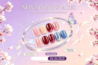 create custom poster for nail salon, beauty shop