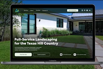 design a modern lawn care and landscaping business website