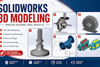 create professional 3d cad models for manufacturing in solidworks