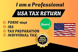 prepare US individual tax return form 1040 accurately
