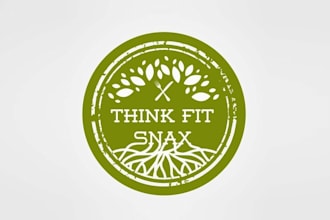 design health and fitness healthy snack box logo