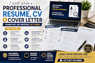 write an ats resume, CV and cover letter