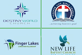 design modern church, ministry and religious business logo in 12hrs