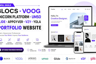 build blocs voog unicorn platform umso glide appgyver vzy yola portfolio website