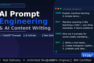 write chatgpt prompts and ai content using prompt engineering