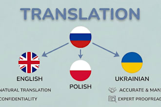 translate from russian to english, polish and ukrainian