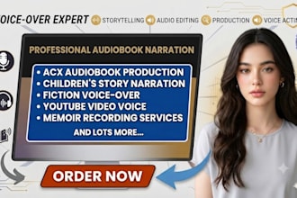 narrate acx audiobook children stories fiction youtube memoir voice over