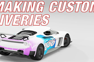 design custom beamng vehicle skins, liveries and decals