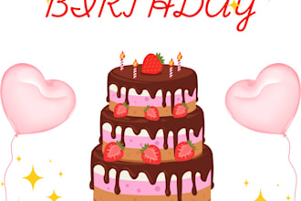 design a cute personalised birthday or gift card in canva