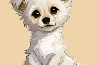 draw disney pet portrait illustration