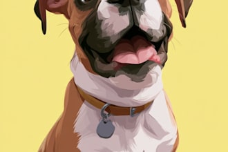 draw disney pet portrait illustration