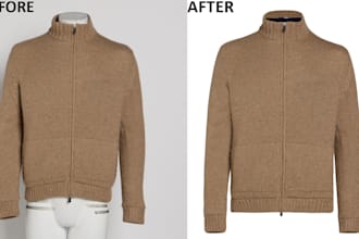 do ghost mannequin, product photo editing