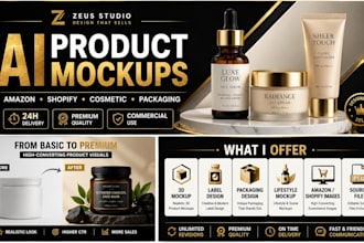 create premium 3d product mockups for amazon shopify and cosmetics