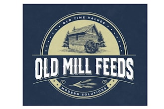 design glamorous custom old mill feed logo