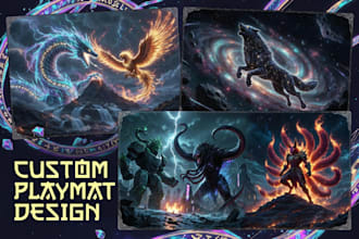 design custom playmat trading card board game design tgc mtg art