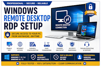 setup and configure windows remote desktop connection rdp